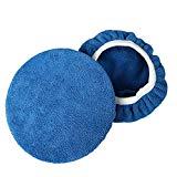 Comparatif: Meilleures polisseuses auto professionnelles pour 2019 AchidistviQ 2 pcs Pro Doux en Microfibre polisseuse Pad Coque pour Peinture de Voiture Care épilation à la Cire de Polissage, Microfibre, Bleu, 9-10 inch