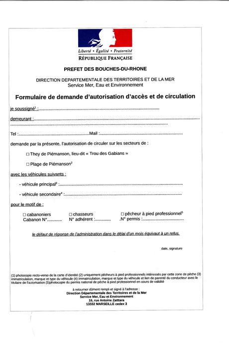 PIEMANSON, MON AMOUR...: DEMANDE D'AUTORISATION