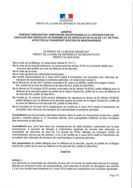 autorisation de circulation