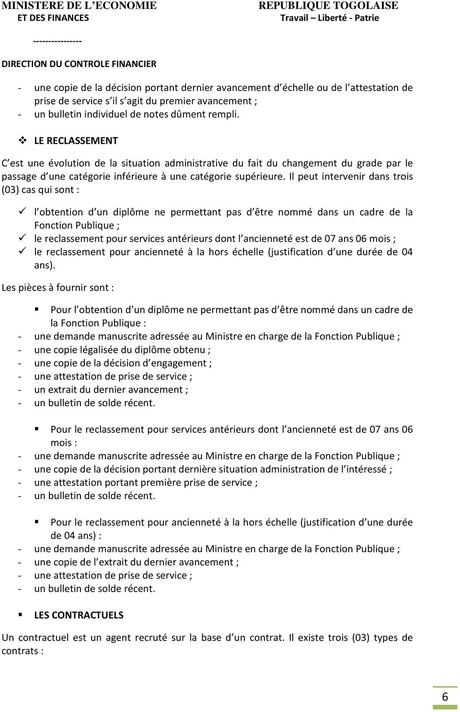 PIECES A FOURNIR POUR DIVERSES PRESTATIONS A LA DIRECTION DU ...