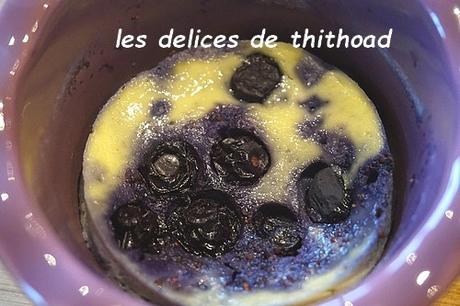 Mug cake aux myrtilles