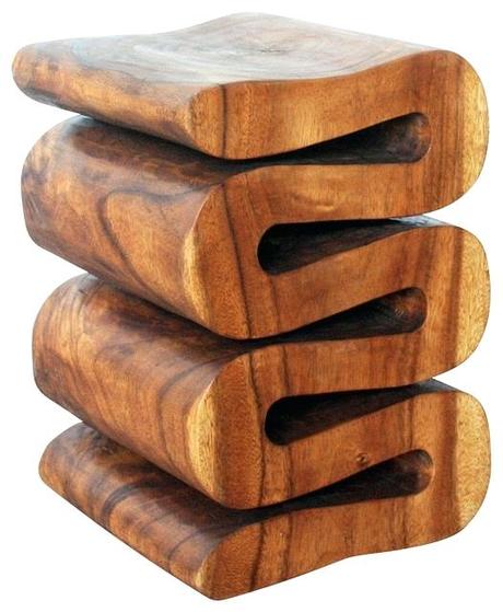 monkey pod wood wave x x in h wood wave accordion side table walnut monkey pod wood plates