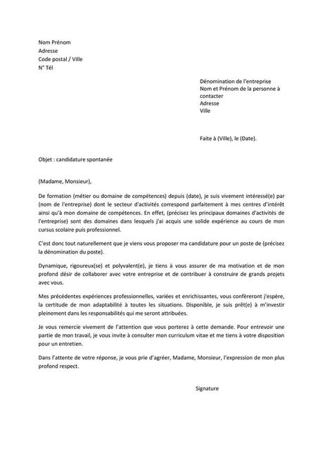 lettre de présentation d’entreprise  Paperblog
