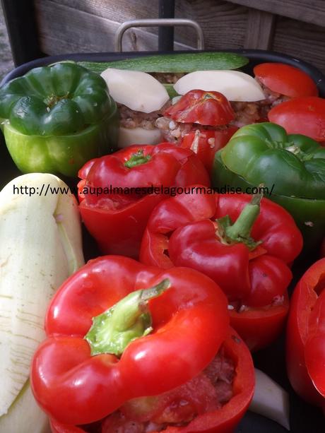 Légumes farcis ,tomates,poivrons,courgettes,pommes de terre * IG Bas* WW*