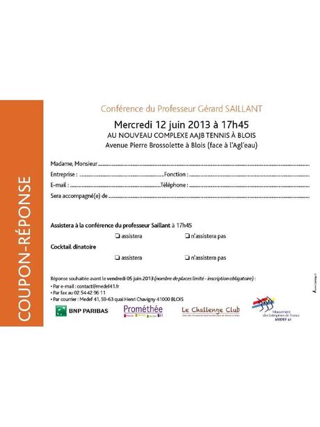 COUPON REPONSE soirée du 12 juin 2013 - COUPON-REPONSE invitation du ...
