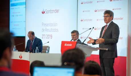Présentation de résultats de Santander