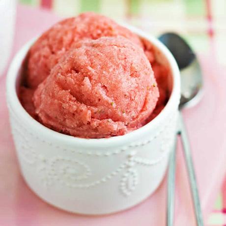 Sorbet fraise facile au thermomix