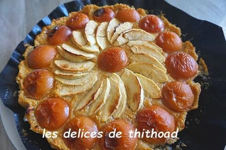Tarte aux pommes et abricots sans pâte Tarte aux pommes et abricots sans pâte