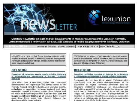 lettre renonciation usufruit Newsletter Lexunion Nº6 – 2T 2016 – LEXUNION.COM