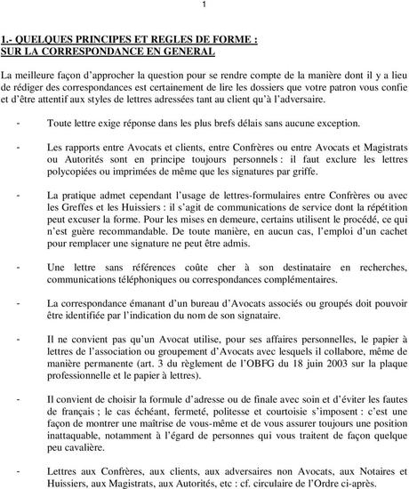 DEONTOLOGIE LA CORRESPONDANCE PROFESSIONNELLE - PDF