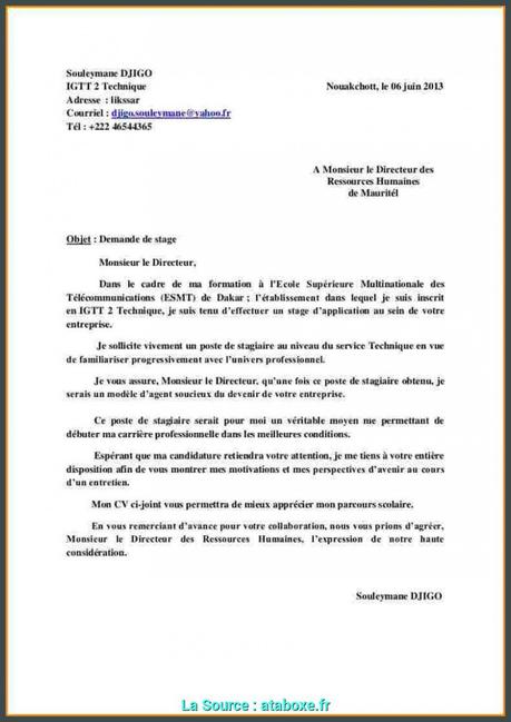 Original Lettre De Demande D'Entretien Avec Un Professionnel Modèle ...