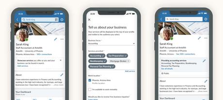 Nouvelle fonctionnalité Linkedin pour faciliter le développement business des prestataires intellectuels et TPE