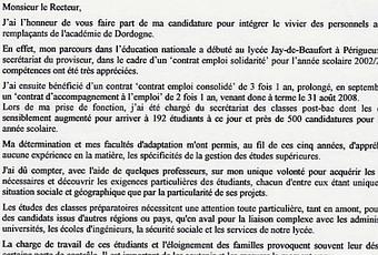 Lettre motivation rectorat  À Découvrir