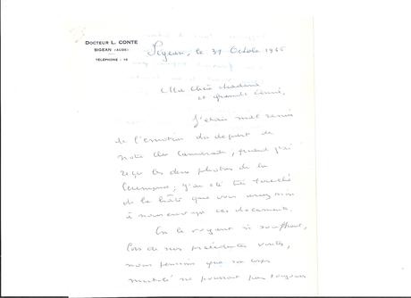 lettre docteur LETTRE DU DOCTEUR L. CONTE A RENÉE KLEBER DUPUY | kleber dupuy et le ...