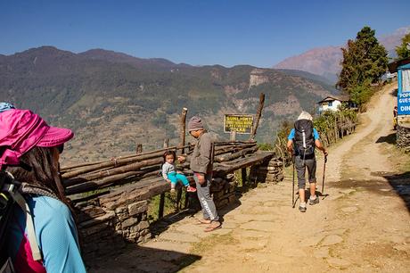De Pothana à Landruk – le 8 Novembre 2018 De Pothana à Landruk