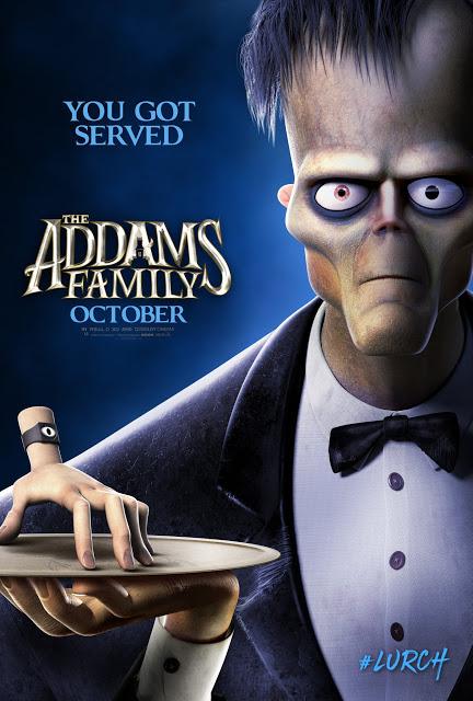 Affiches personnages US pour La Famille Addams de Conrad Vernon et Greg Tiernan