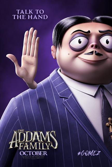 Affiches personnages US pour La Famille Addams de Conrad Vernon et Greg Tiernan