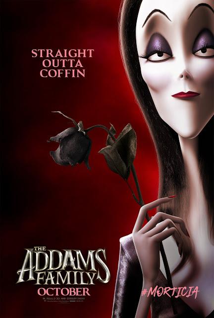 Affiches personnages US pour La Famille Addams de Conrad Vernon et Greg Tiernan