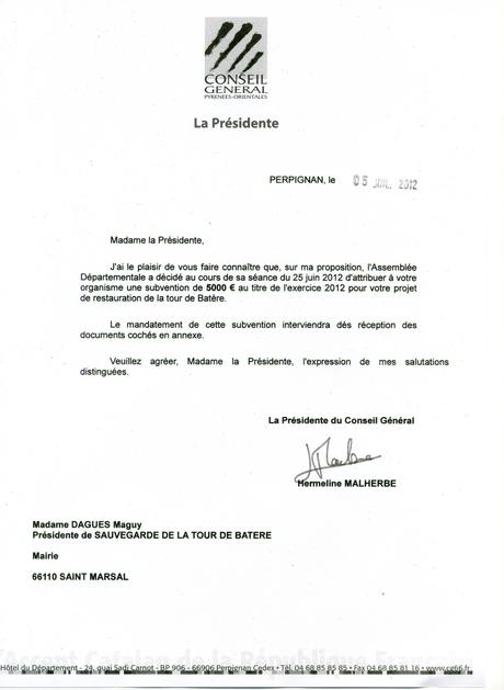 Subvention Conseil Général P.O. - Association de sauvegarde de la ...