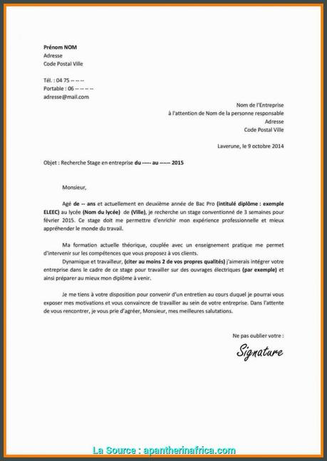 Lettre De Motivation Stage 3eme Prof De Sport