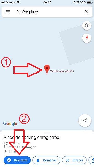 Retrouver l’emplacement de votre place de parking avec Google Maps Retrouver l’emplacement de votre place de parking avec Google Maps