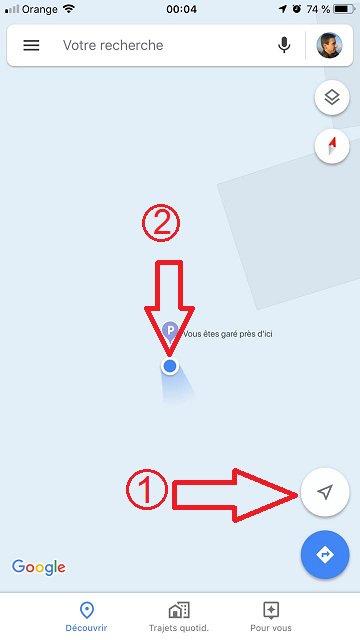 Retrouver l’emplacement de votre place de parking avec Google Maps