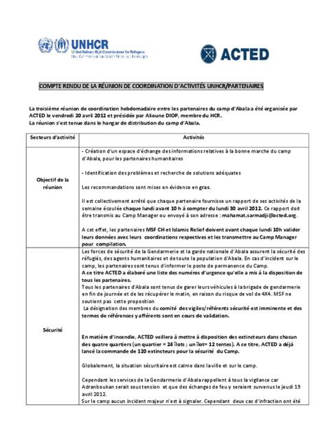 Document - Compte Rendu Réunion de coordination 22/04/2012