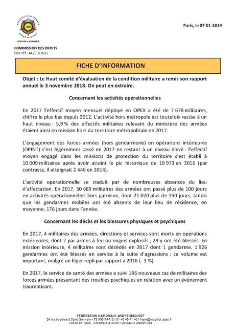 rapport militaire FNCV SECTION INDRE ET LOIRE: INFO : Rapport annuel du Haut comité d ...