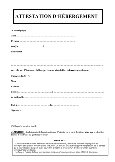 model-attestation-d-hebergement-attestation_hebergement 5+ model ...