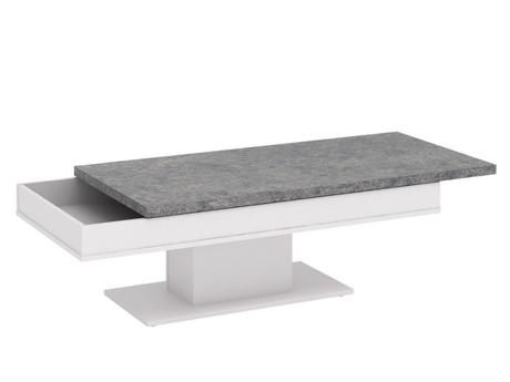 Table basse avec rangement blanc