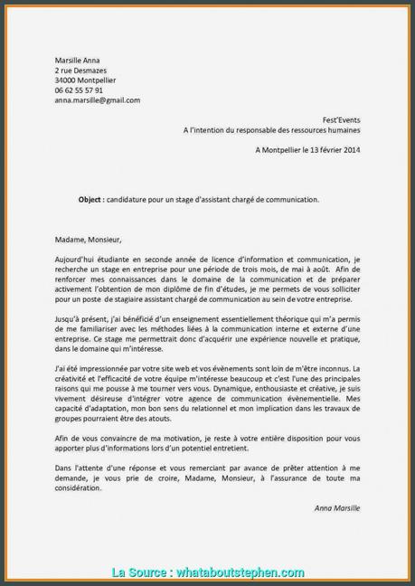 lettre de motivation mairie stage Plus Récent Lettre Motivation Stage Mairie Lettre De Motivation ...