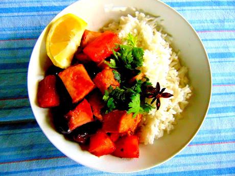 Tofu ananas cerise