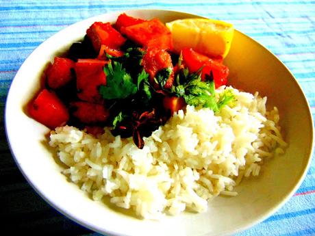 Tofu ananas cerise