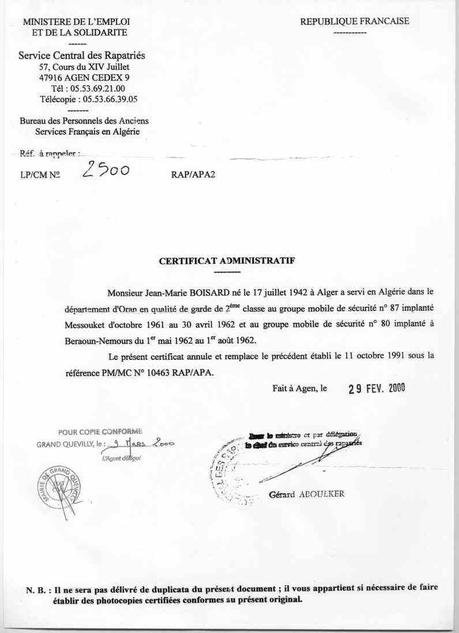certificat administratif pour services en Algérie-perso.wanadoo.fr ...