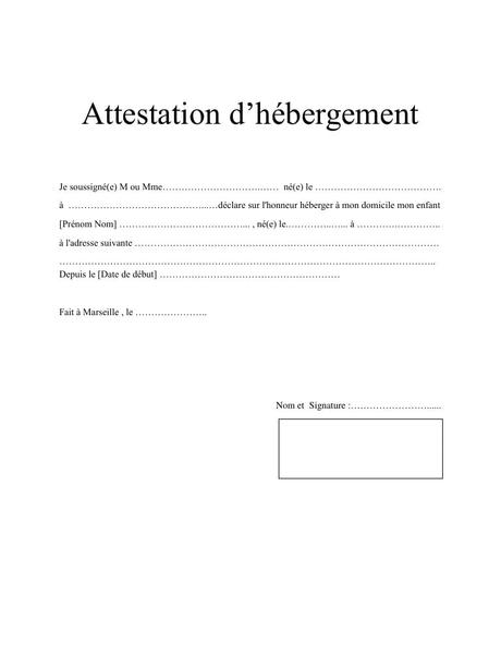 attestation d'hébergement IEJ 2019 par Audrey Hubé - Fichier PDF