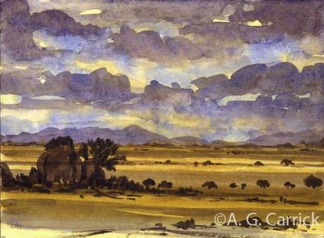 Watercolours signed A.G. Garrick alias « Charles, Prince of Wales »