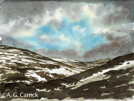 Watercolours signed A.G. Garrick alias « Charles, Prince of Wales »