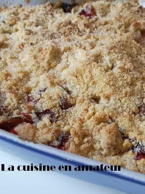 Crumble aux prunes sauvages