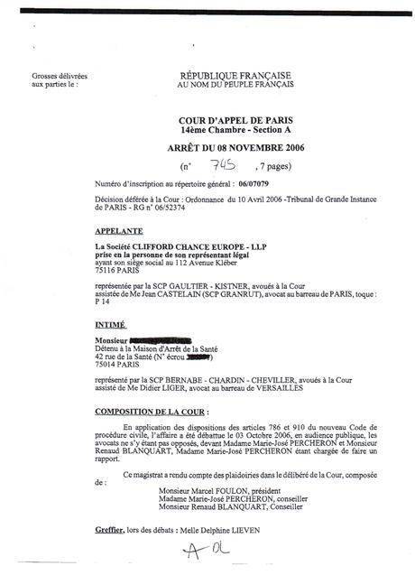 Dimension garage: formules politesse avocat