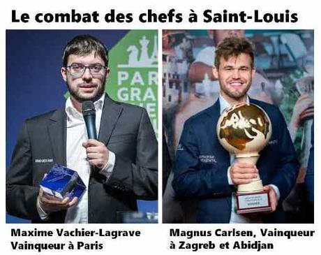 Le combat des chefs entre Magnus Carlsen et Maxime Vachier-Lagrave devrait tenir ses promesses à Saint-Louis