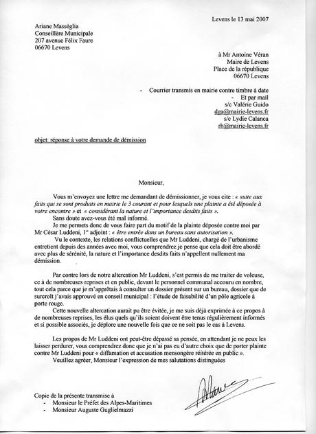 modèle lettre démission adjoint au maire modele lettre de demission adjoint au maire - A imprimer