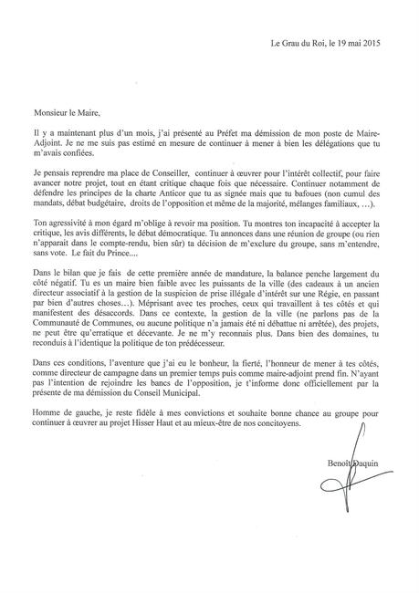 modèle lettre démission adjoint au maire Hisser haut , la croisière ne s'amuse plus ! | «Le Cercle du Grau