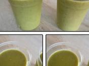 Velouté courgettes menthe fromage chèvre (froid)