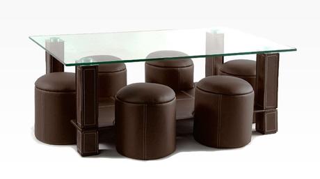 Table basse avec 6 pouf pas cher Table basse avec 6 pouf pas cher