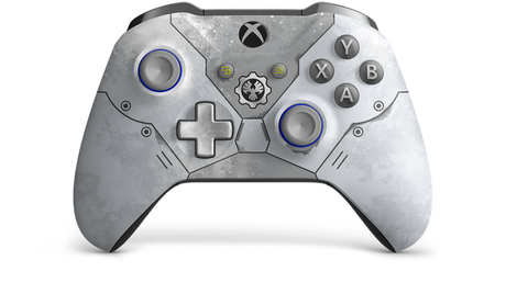 Une Xbox One aux couleurs de Gears 5 et une manette