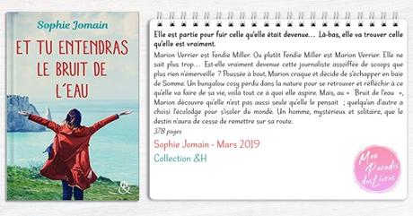 Et tu entendras le bruit de l’eau – Sophie Jomain