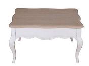 Table basse carré bois blanc