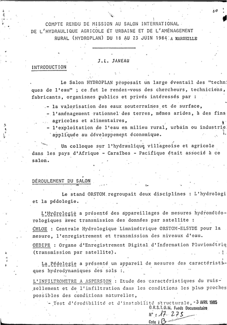 PDF) Compte-rendu de mission au salon international de l'hydraulique ...