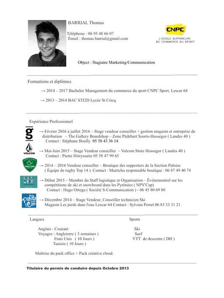 CV et lettre de motivation NIxon - Fichier PDF
