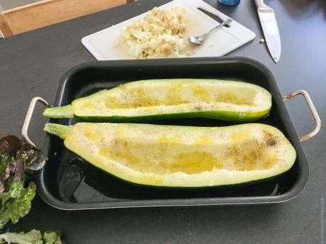 Farci d’été, dans le Sud – Courgette(s) farcie(s) au riz et aux lentilles